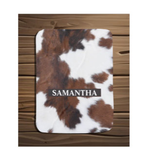 Cow  Hide Brown Baby  Blanket