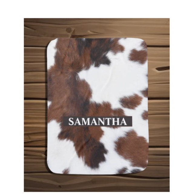 Cow  Hide Brown Baby  Blanket (lovely young endearing baby cow blanket)
