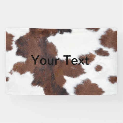 cow hide brown white   banner