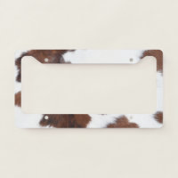cow hide brown white