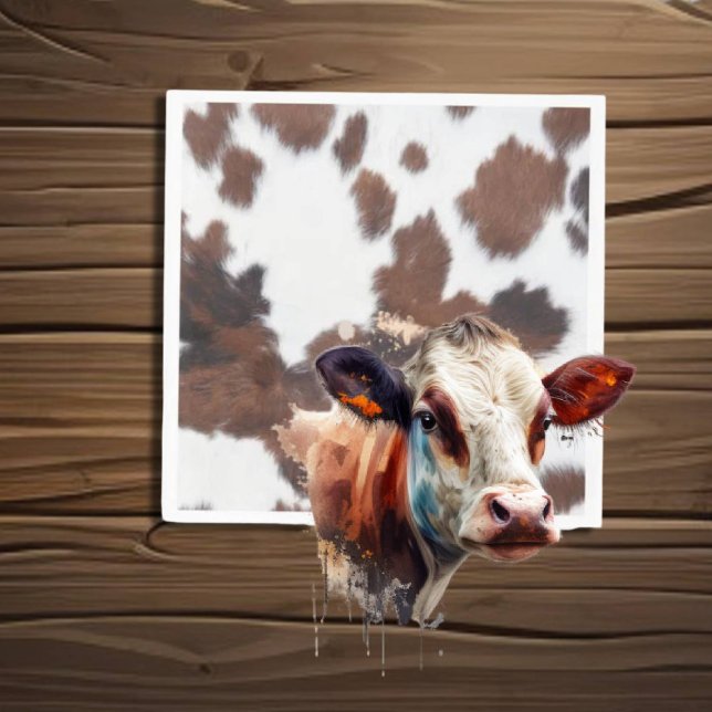 cow hide brown white   napkins (Creator Uploaded)