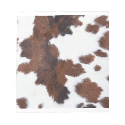 cow hide brown white    notepad