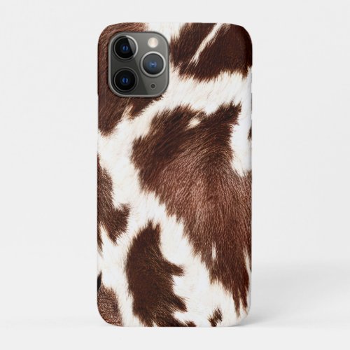 Cow Hide Design Throw Pillow iPhone 11 Pro Case
