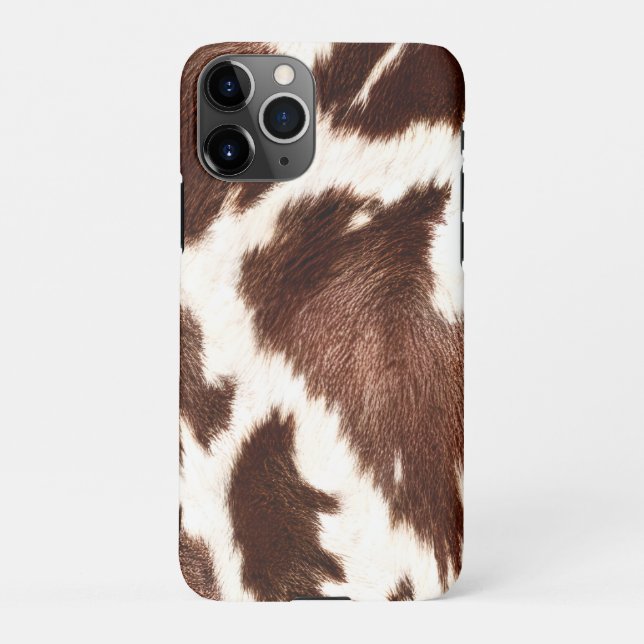 Cow Hide Design Throw Pillow iPhone Case (Back)