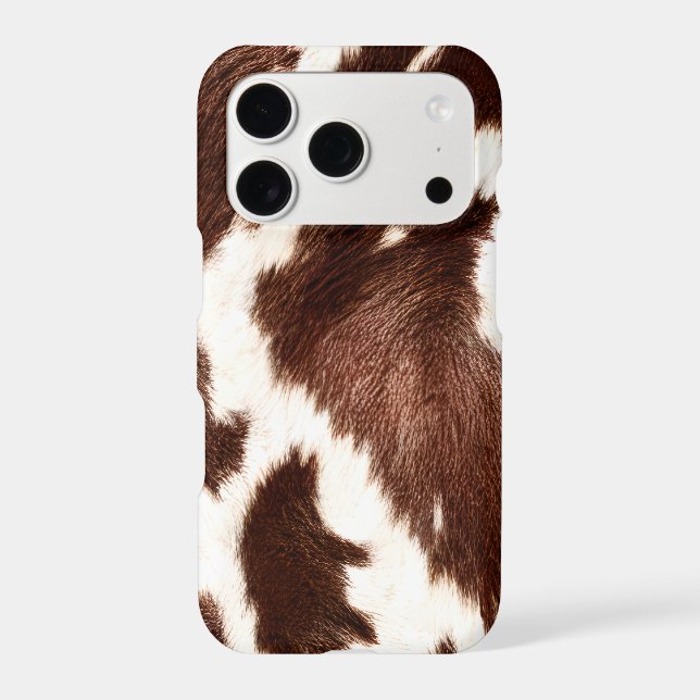 Cow Hide Design Throw Pillow Iphone Case (Back)