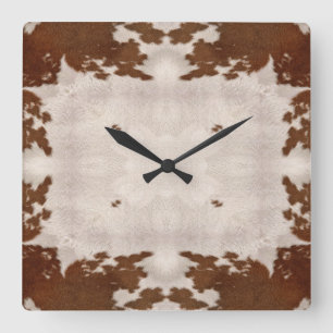 Cow Hide Pattern clock