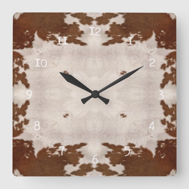 Cow Hide Pattern clock (Front)