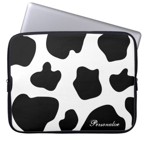 Cow hide pattern laptop sleeve  Cute animal print