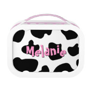 Cow Hide Pattern Lunchbox | Custom Cowgirl Print at Zazzle