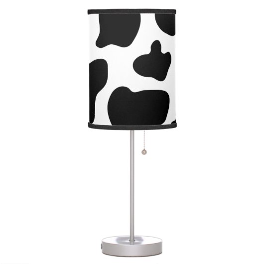 Cow hide pattern table lamp | Farm animal print (Left)