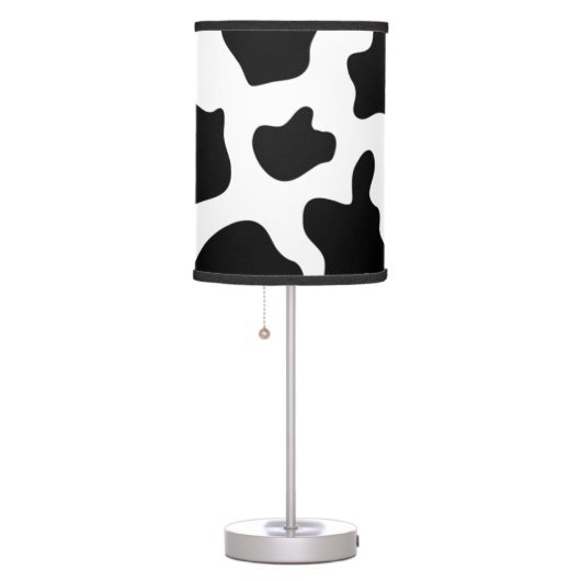 Cow hide pattern table lamp | Farm animal print (Right)