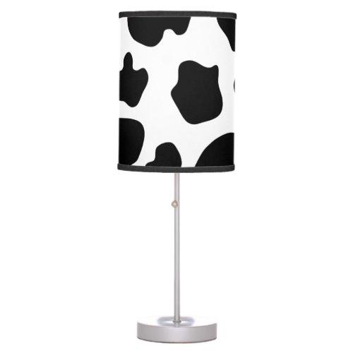 Cow hide pattern table lamp  Farm animal print