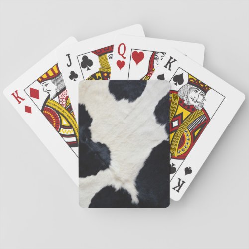 Cow Hide Print Poker Cards