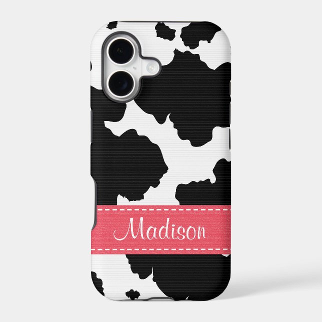 Cow Hide Spots Iphone Case (Back)