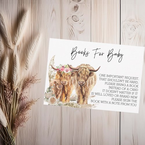 Cow Highland Baby Shower Couples Book for Baby Invitation