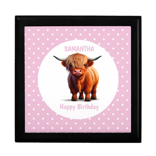 Cow highlander PINK Gift Box (Front)