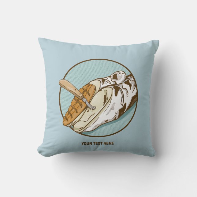 Cow hoof trimming throw pillow (Front)