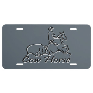 Cow Horse License Plate