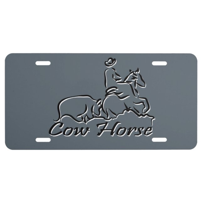 Cow Horse License Plate (Front)