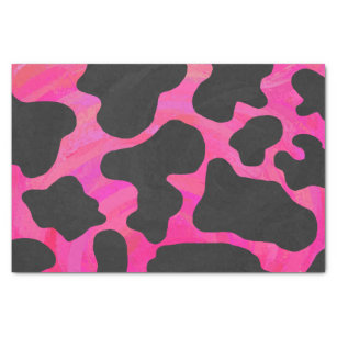 Pink Cow Print Wrapping Paper by socoart