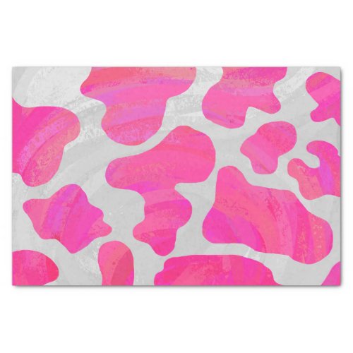 Cow Hot Pink and White Print Tissue Paper