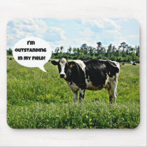 Cow Humor Mouse Pad
