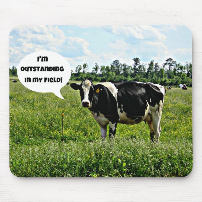 Cow Humor Mouse Pad (Front)