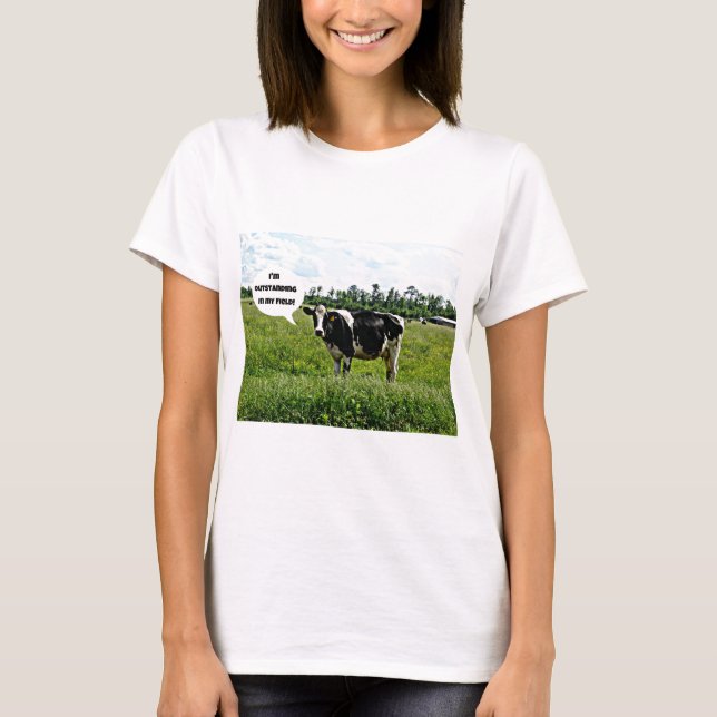 Cow Humor T-Shirt (Front)