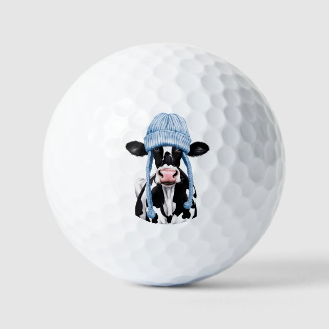 Cow in a hat. golf balls (Front)