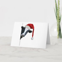 COW IN A SANTA Folded Greeting Card