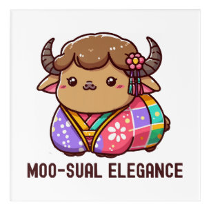 Cow in Elegance in Highland Acrylic Print