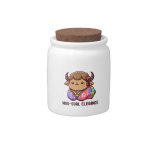 Cow in Elegance in Highland Candy Jar
