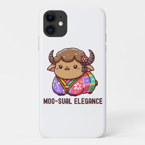 Cow in Elegance in Highland iPhone 11 Case