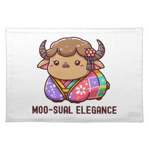 Cow in Elegance in Highland Cloth Placemat