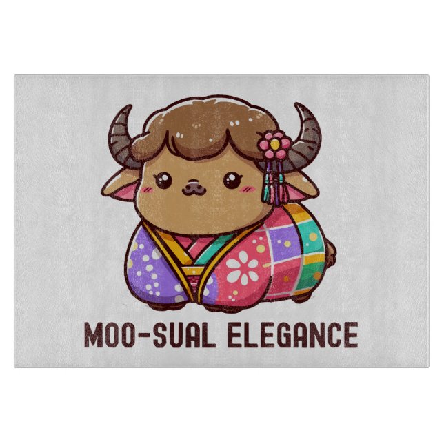 Cow in Elegance in Highland Cutting Board (Front)