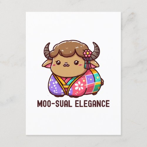 Cow in Elegance in Highland Enclosure Card
