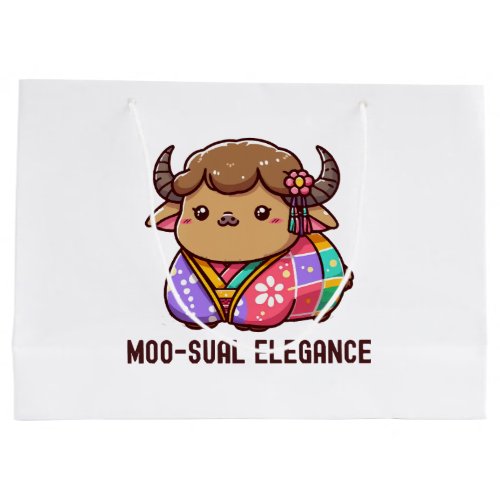 Cow in Elegance in Highland Large Gift Bag