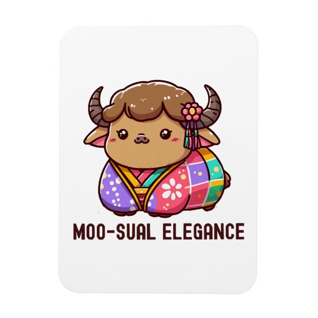 Cow in Elegance in Highland Magnet (Vertical)