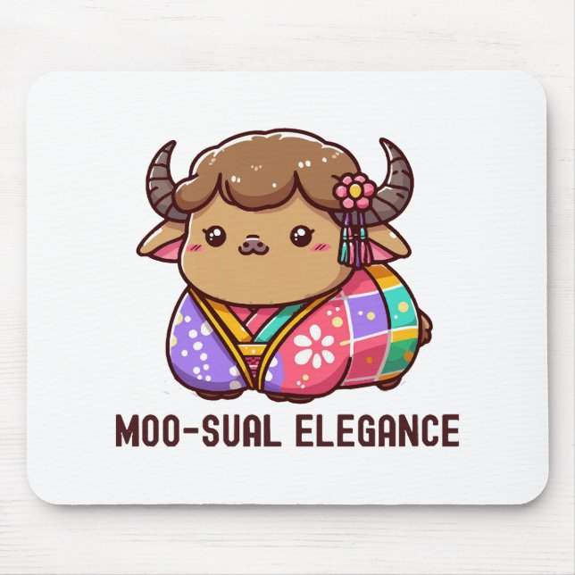 Cow in Elegance in Highland Mouse Pad (Front)