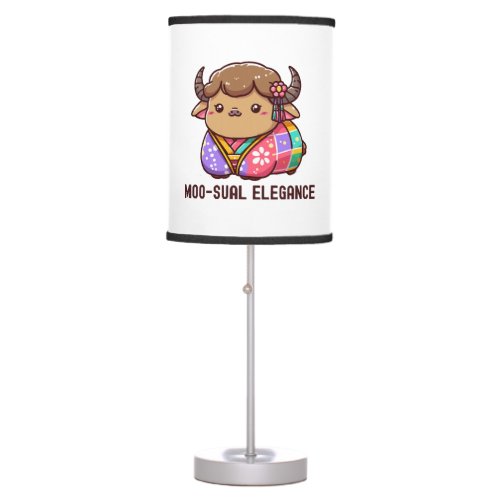 Cow in Elegance in Highland Table Lamp