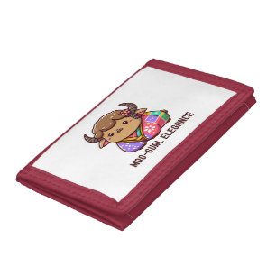 Cow in Elegance in Highland Tri-fold Wallet