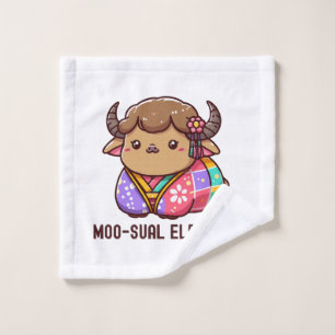 Cow in Elegance in Highland Wash Cloth