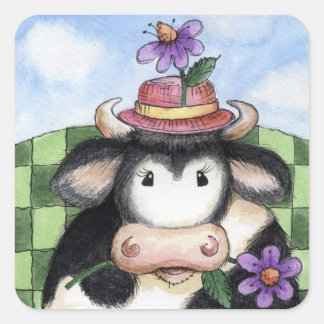 Cow in Hat - Stickers