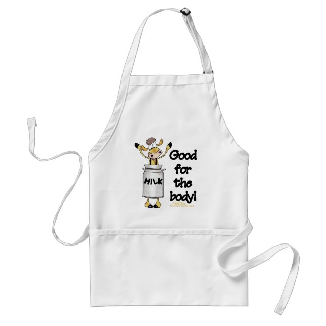 Cow in Milk Can Adult Apron (Front)