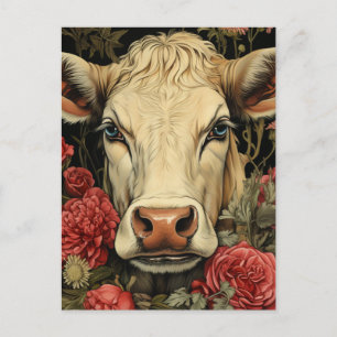 Cow in the Flowers Postcard