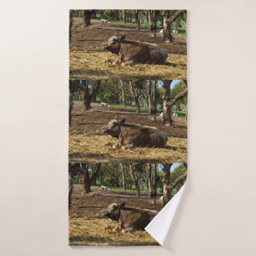 Cow Its A Farm Life Bath Towel Set