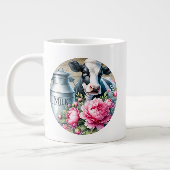 Cow Jumbo  Giant Coffee Mug (Left)