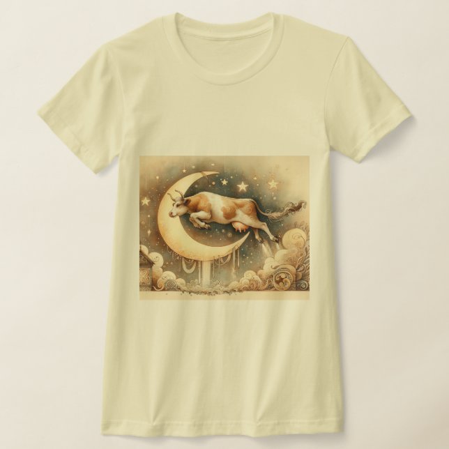 Cow Jumped Over Moon  T-Shirt (Laydown)