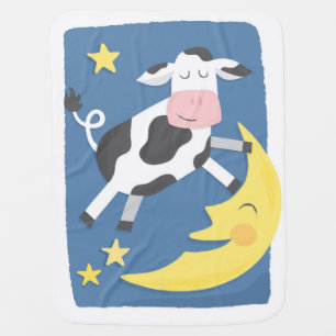 Cow Jumped Over the Moon Baby Blanket