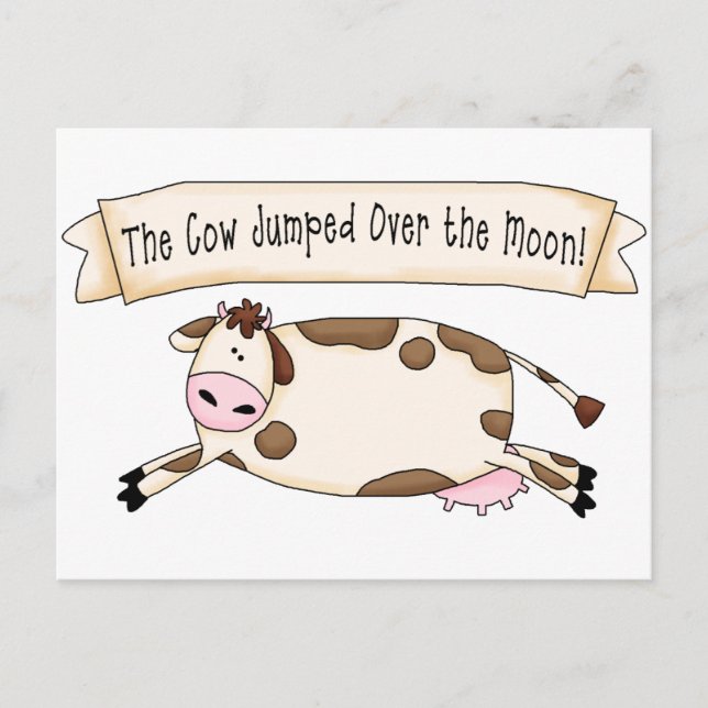 Cow Jumped Over the Moon Postcard (Front)